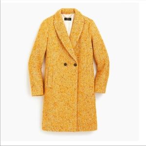 J Crew Daphne Top Coat in Yellow Speckle